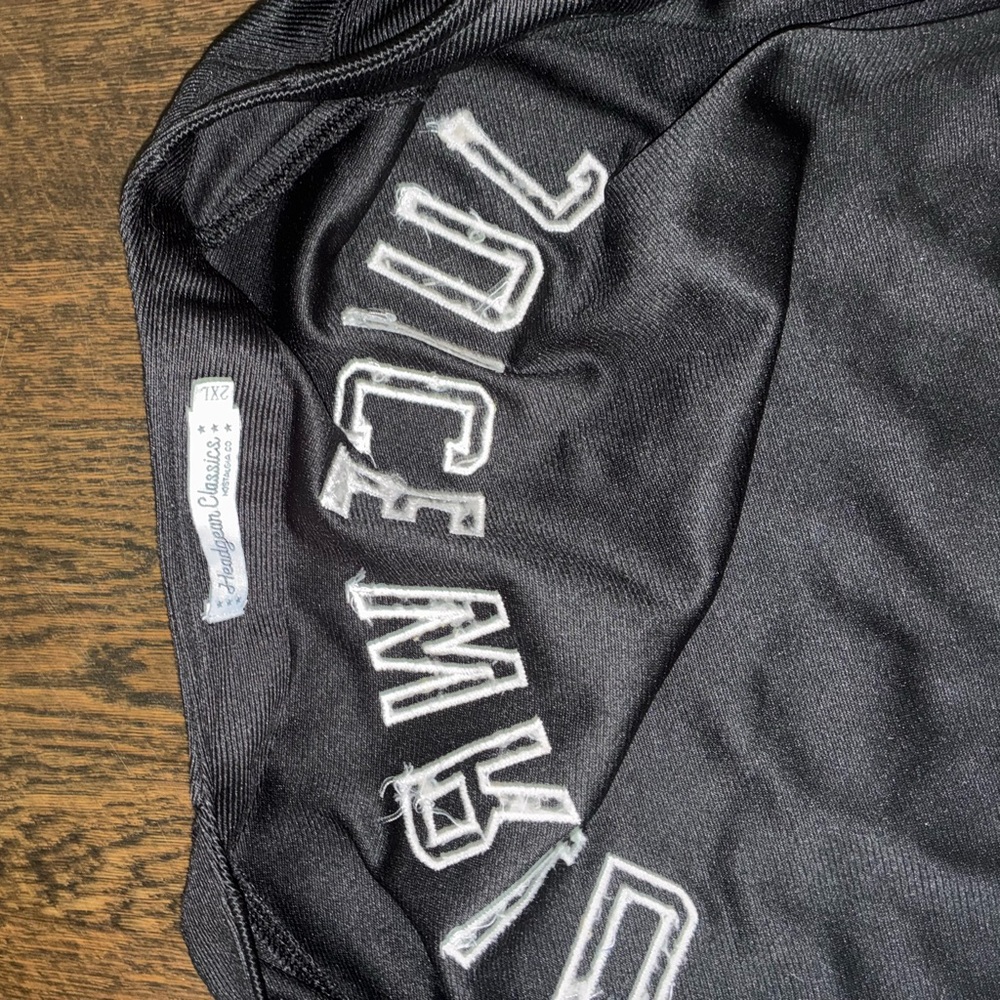 Black Men’s Football Jersey with White Lettering